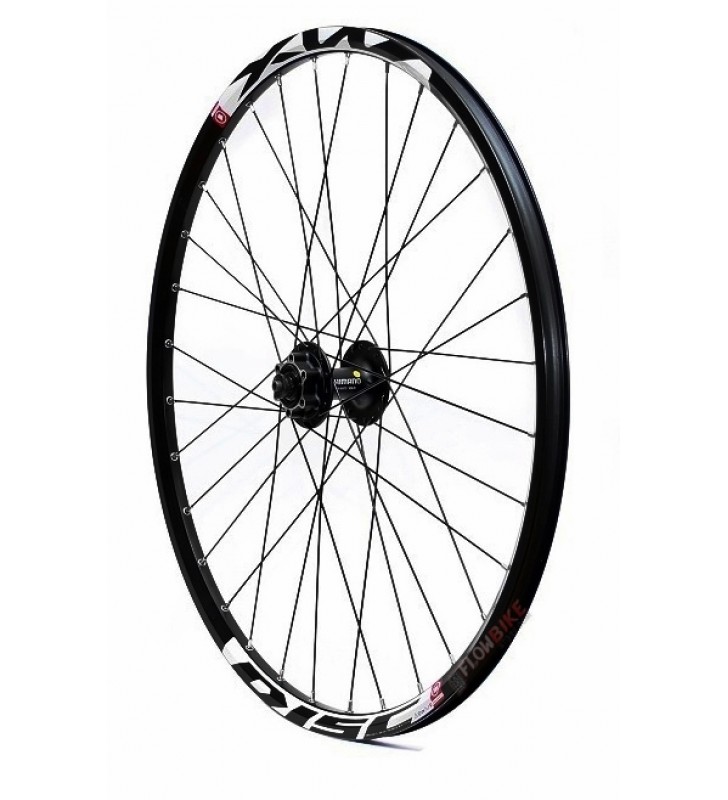 Rueda Delantera btt 26 Shimano MX Disc 475 Negro